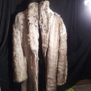Faux Fox Full Length Silk & Sable Coat